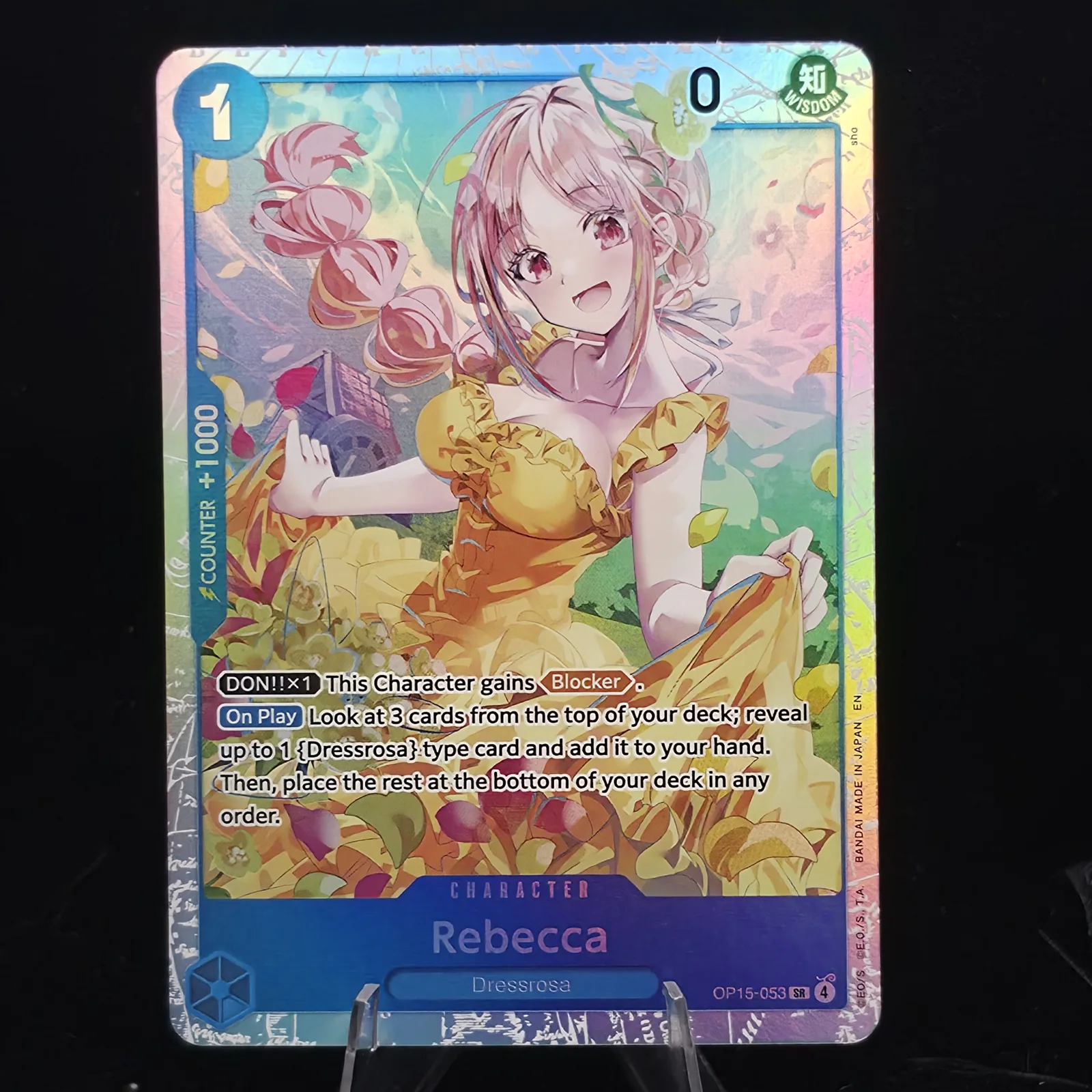 Original Rebecca One Piece card presentation photograph