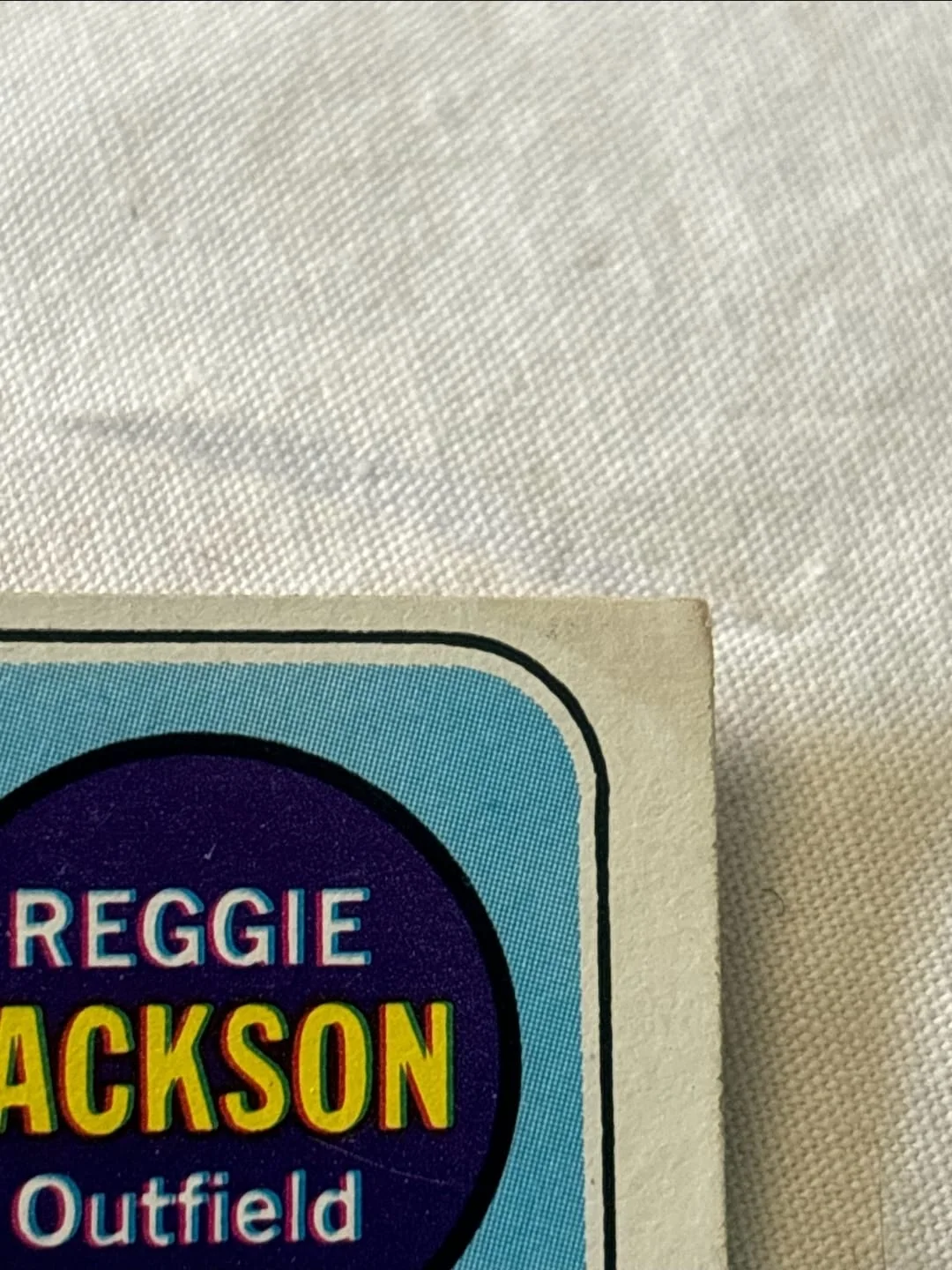 Original vintage sports card detail photograph