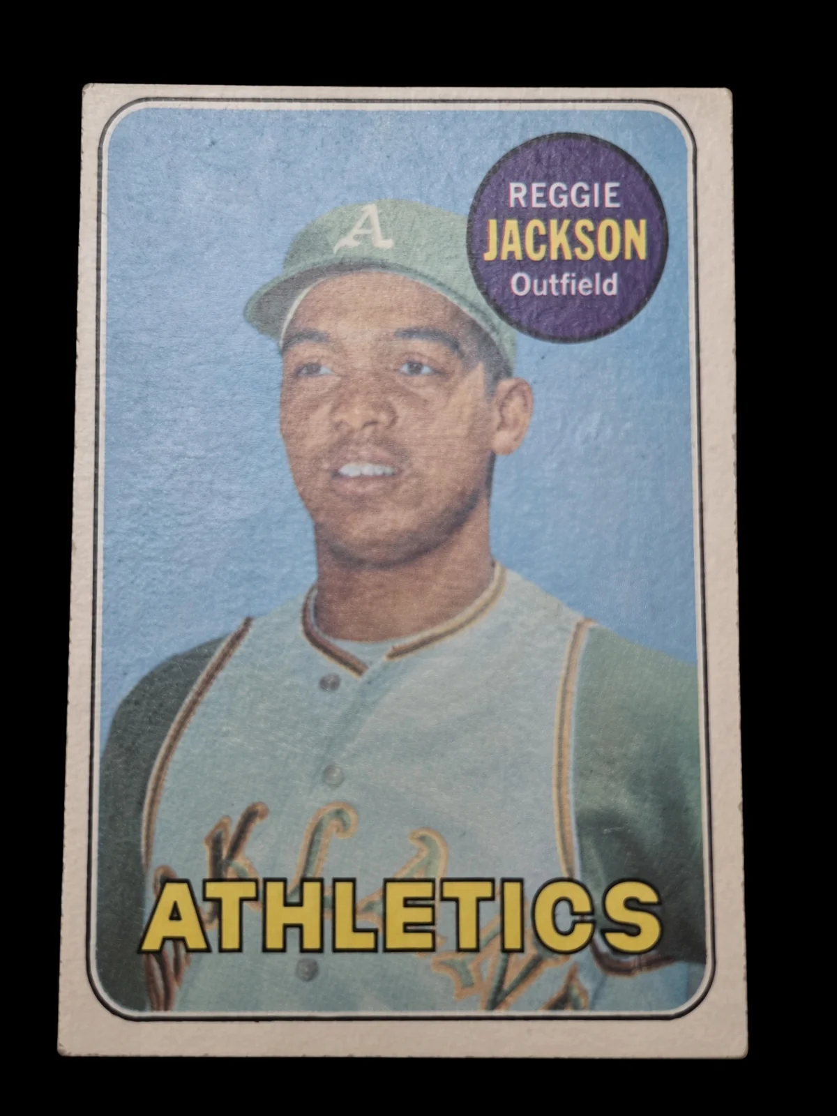 Original vintage sports card detail photograph
